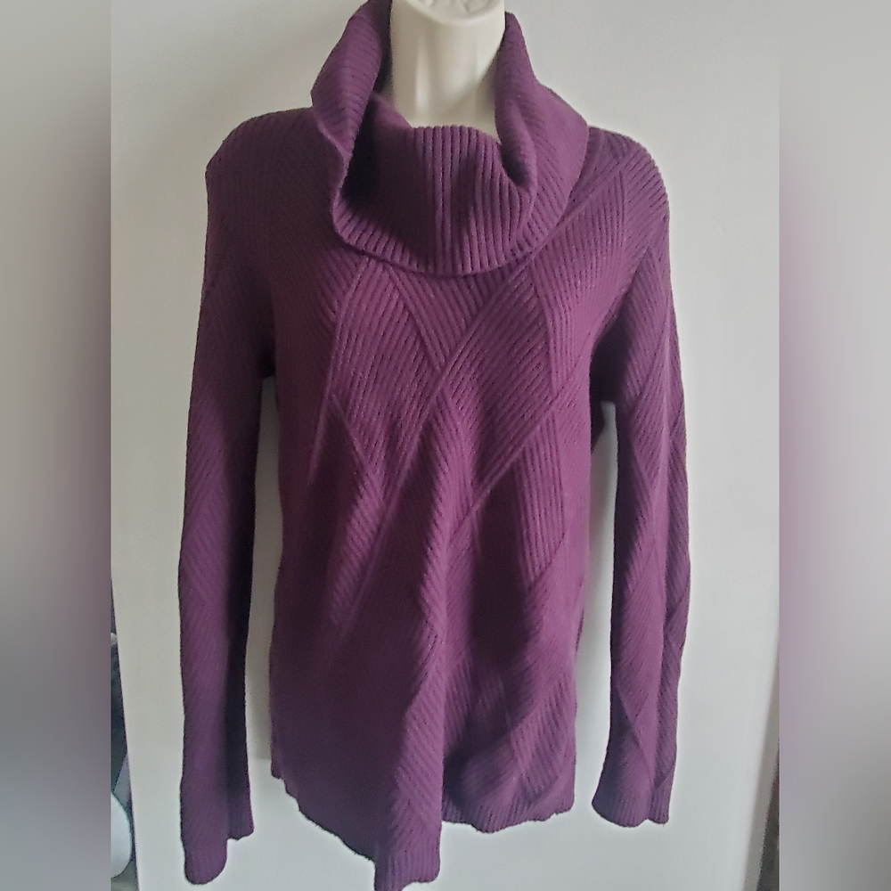 Calvin Klein Rich Purple Cowl Neck Sweater